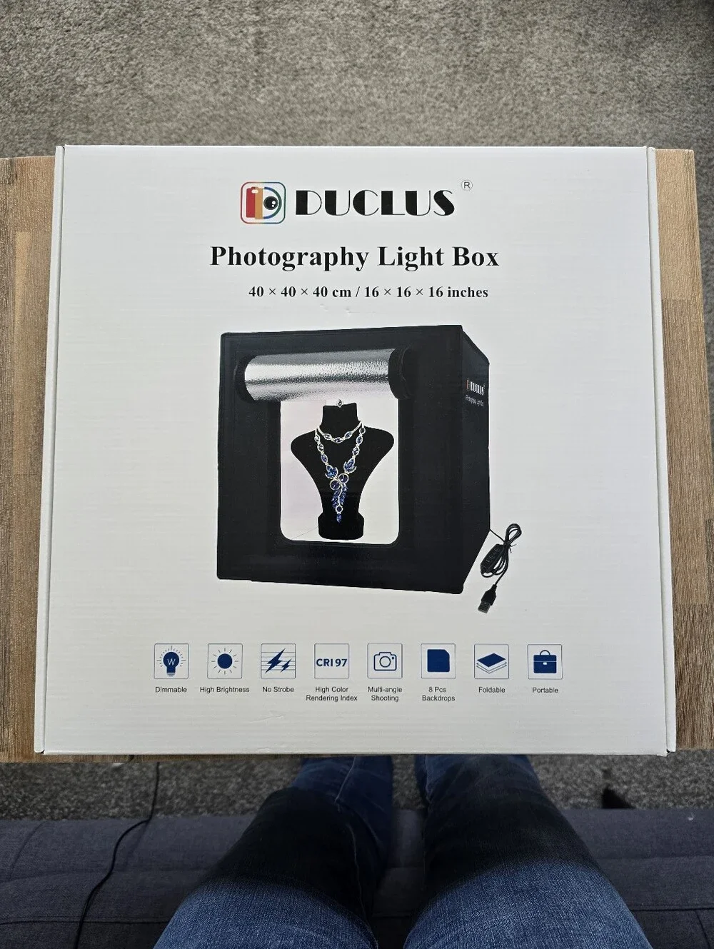 Black Photography Light Box - Portable Photo Studio
